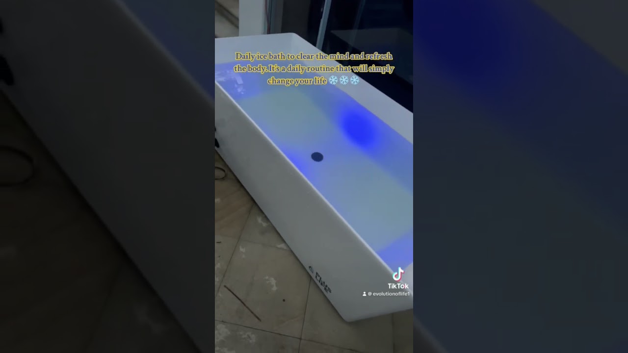 Ice Baths. Temperature controlled. The best daily habit you can have ..