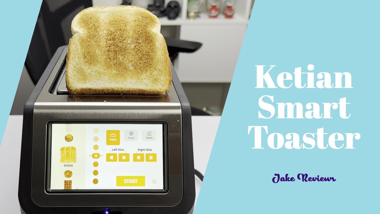 Smart Toaster Touchscreen, KETIAN Automatic Electric high Tech digital  Toaster 2 Slice, 7 Browning Settings, Preset Modes for 7 Types of Bread,  Bagel