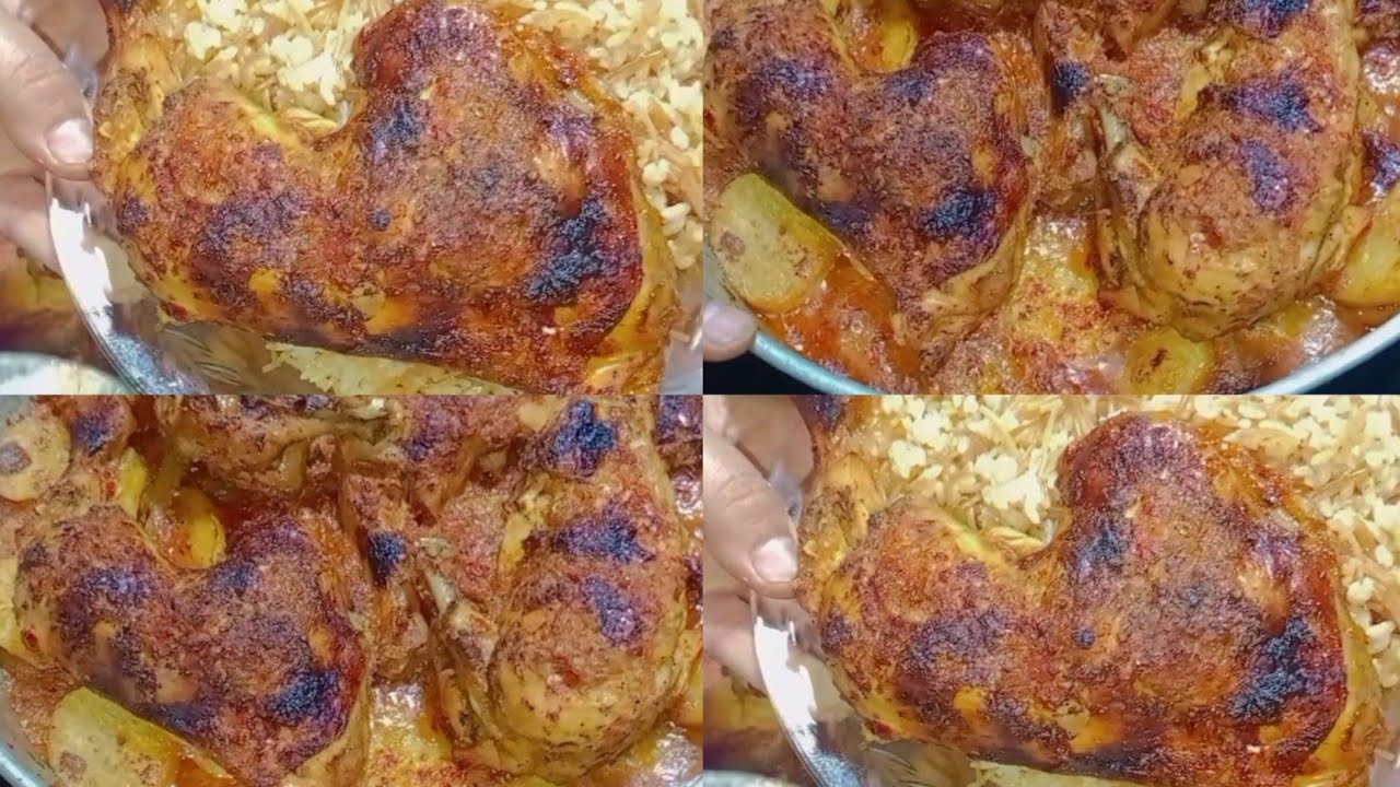 الطريقه المنقذه والسريعه قبل الفطار❗ومن غير فرن هتعملي  اجمل صينيه فراخ بالبطاطس مستويه ودايبه دوان