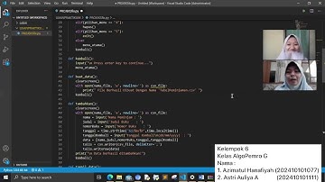 Projek Besar Matkul Algoritma dan Pemrograman I (Kelompok 6) | Kelas Algoritma G |