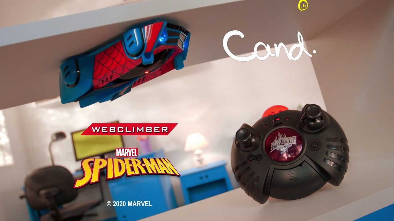 Carro de Controle Remoto Web Climber, Spider Man, 7 Funções, Candide