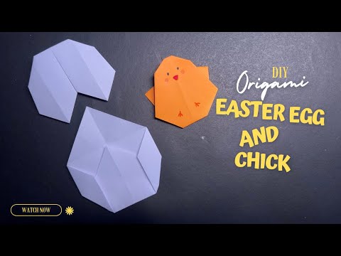 How to Make an Origami Easter Egg & Chick | Easy DIY Easter Craft 🐣 #origami #easter