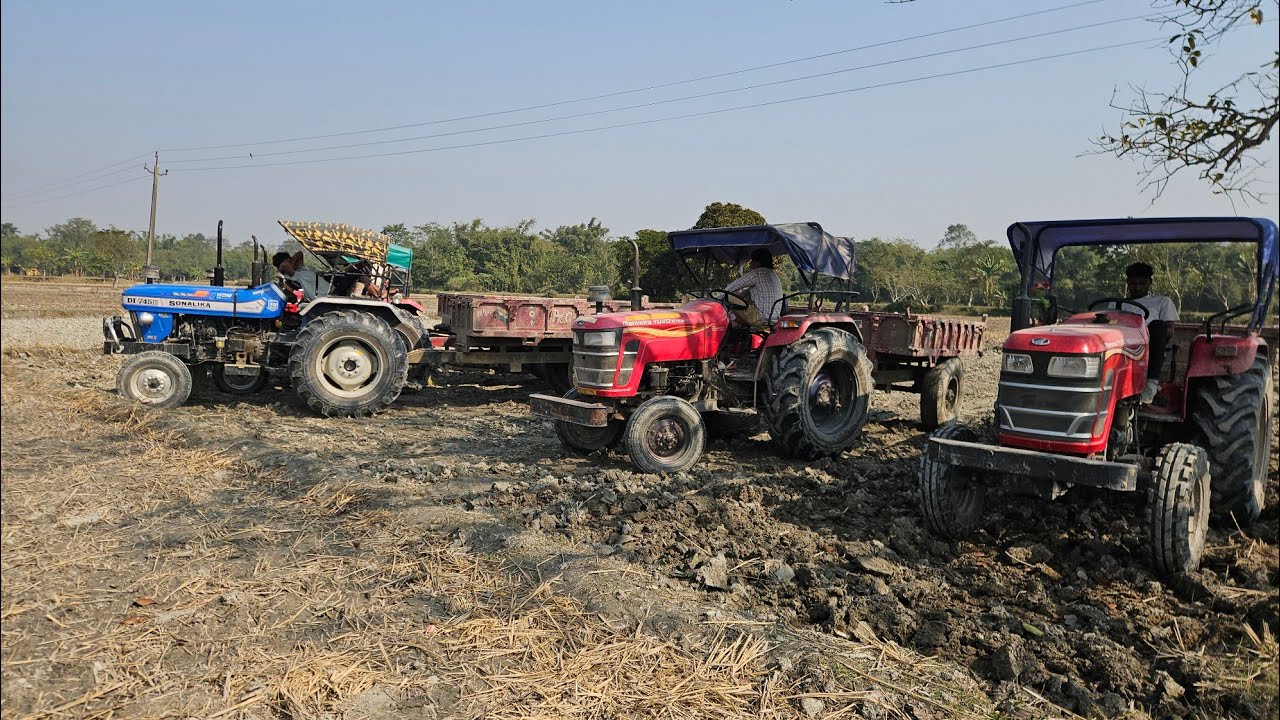 Loading  tractor stunt video | Massey Ferguson stuck in mud video ||