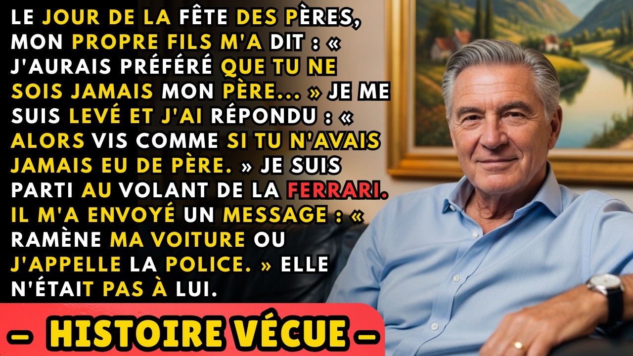 « J’aurais préféré que tu ne sois jamais mon père. » Mon fils m’a lancé ça devant toute la famille, le jour de la fête des Pères, et un silence de mort est tombé sur la table. Je me suis levé...