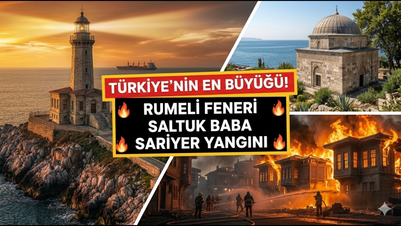 Türkiye’nin En Büyüğü! Rumeli Feneri, Saltuk Baba Türbesi ve Büyük Sarıyer Yangını’nın Hikayesi