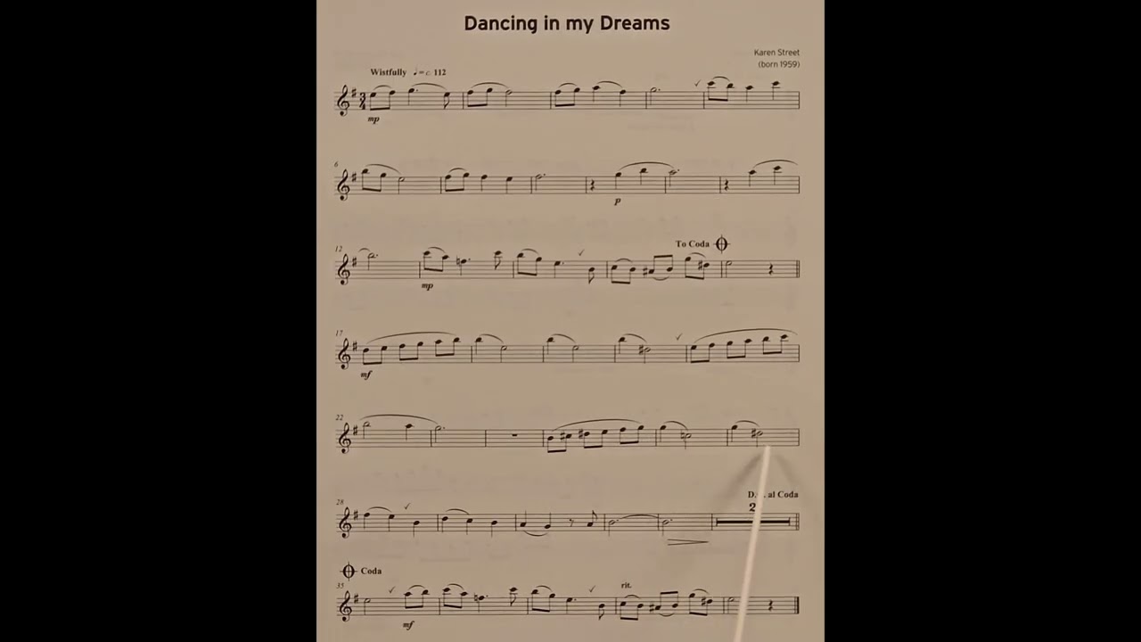 Dancing in my Dreams by Karen Street piano accompaniment at rehearsal speed