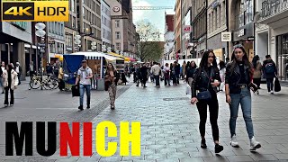 Germany Walking Tour 2022 Munich Walking Tour  City centre and Marienplatz [4K HDR]