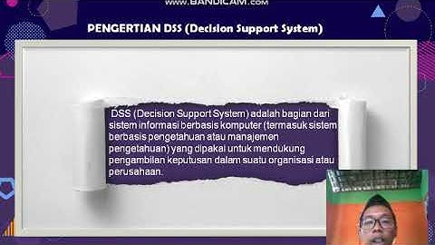 Pengenalan DSS (Decision Support System)