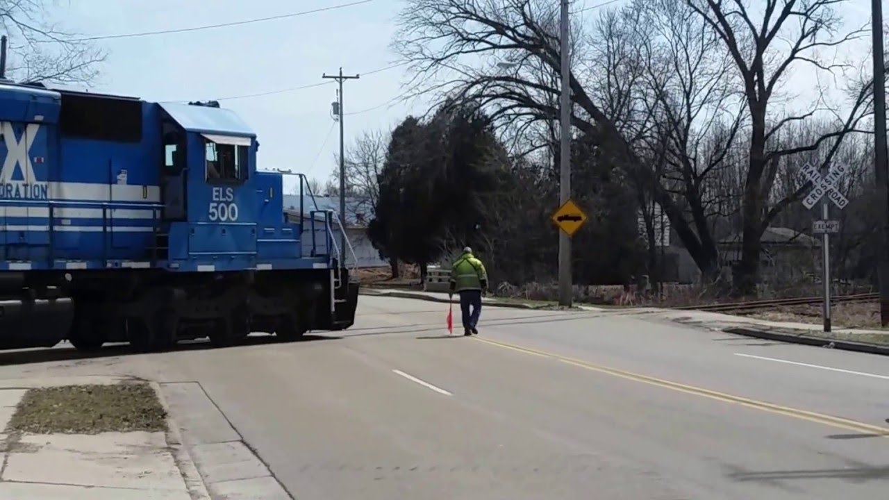 ELS exempt train crossing Howard YouTube