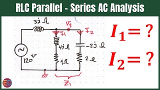 RLC Phasor analysis, RLC Circuit, Complex Circuit analysis