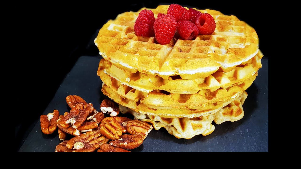 Pecan waffles. Delicious pecan waffles from Louisiana. YouTube