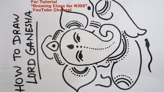 How to Draw- Cute Lord Ganesha Ganpati Step by Step Tutorial for Kids @drawingclassforkids9764