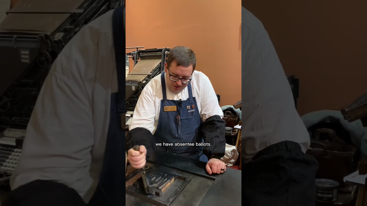 Printing the largest wood type in our print shop to give you one last reminder to vote.