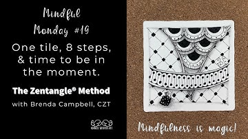 Mindful Monday #19: Easy, Beginner tiles created using the Zentangle® Method of drawing.