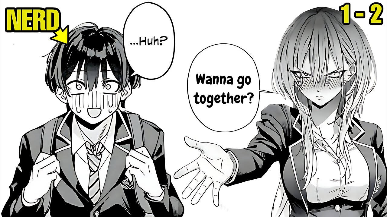 (1-2) A GIRL with a SCARY FACE fell in love with the WEAKEST NERD in the SCHOOL! - Manga Recap