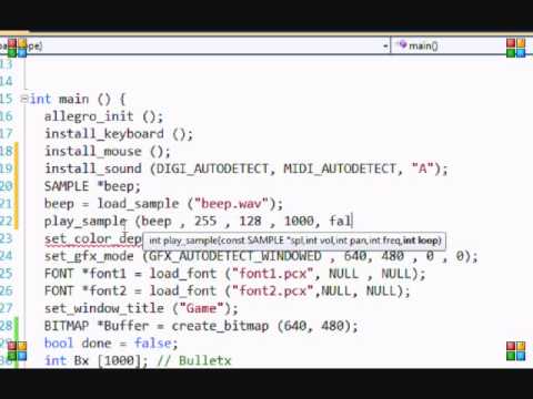 C++ Allegro Made Easy 16 - Sound
