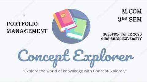 Portfolio Management || M.com 3rd Sem || Question Paper 2023 || Gurugram University
