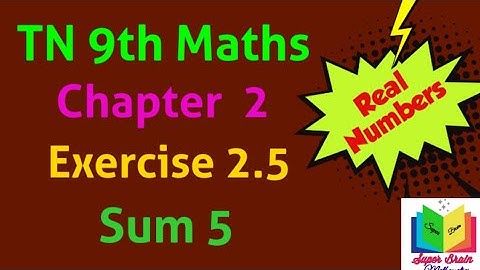 9th maths Chapter 2 Exercise 2.5 sum 5 | Class 9 Exercise 2.5 sum 5 | Super brain mathematics