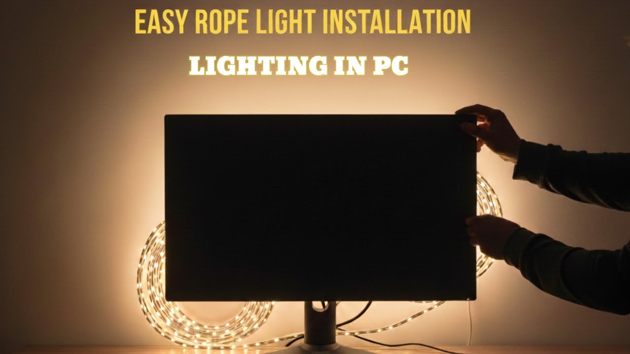 How to Install Warm White Rope Lights Behind Your Monitor | Easy DIY Setup