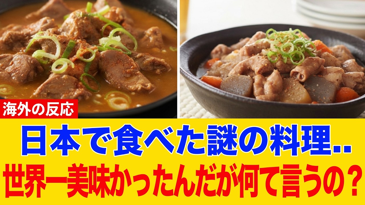【衝撃】外国人「日本で食べた謎の料理、世界一美味しかったんだが何て言うの？教えてくれ！」【海外の反応】