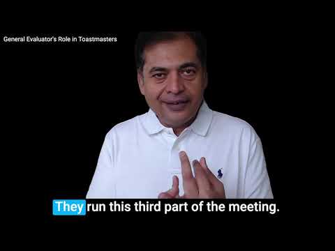Role of General Evaluator in Toastmasters