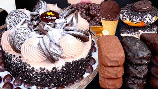 ASMR OREO CHOCOLATE CAKE MALTESERS ICE CREAM NUTELLA DESSERT MUKBANG 초콜릿 먹방 チョコレート 咀嚼音 EATING SOUNDS