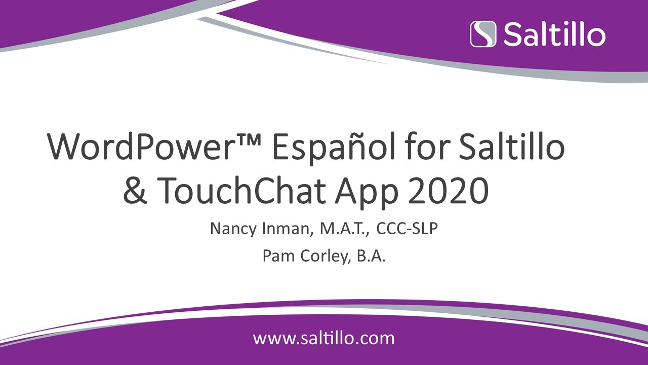 WordPower™ Español for Saltillo & TouchChat App 2020 YouTube