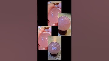 ￼Quả cầu đá phong thuỷ thach anh hồng nhiều kích cỡ hàng thiên nhiên (tặng đế gỗ)