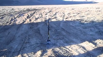 Estes Mean Machine mini model rocket launch.....lost in the desert