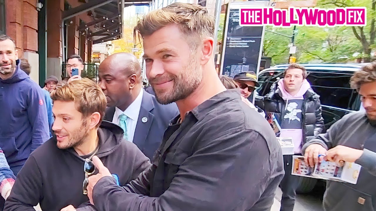 Chris Hemsworth Is Shocked To Run Into His Stunt Double & Gives Him A Hug At His Hotel In New York