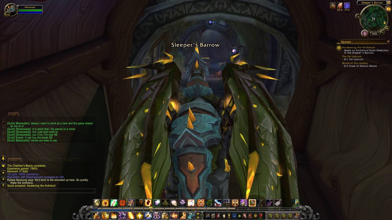 Legion Quest 120 Awakening the Archdruid (WoW, human