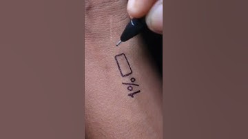 Thumbnail of mini tattoo of 1% battery #shorts