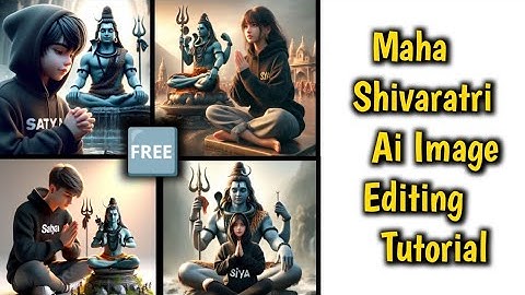 Maha Shivratri 3d Ai image editing tutorial ||bholenath Boy Name Ai image editing || bing Ai