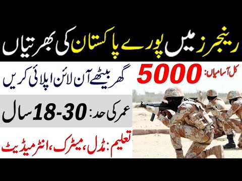 government jobs 2022 pakistan rangers jobs 2022