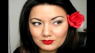 50s Glam/Pin-up Girl/MAC's Russian Red-Originals Look