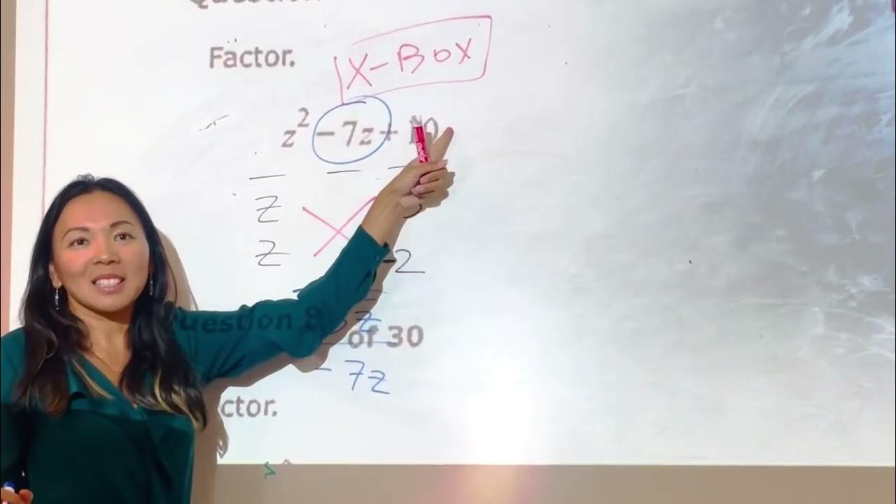 Factoring a Trinomial (3terms) using XBox Method (and 2 examples