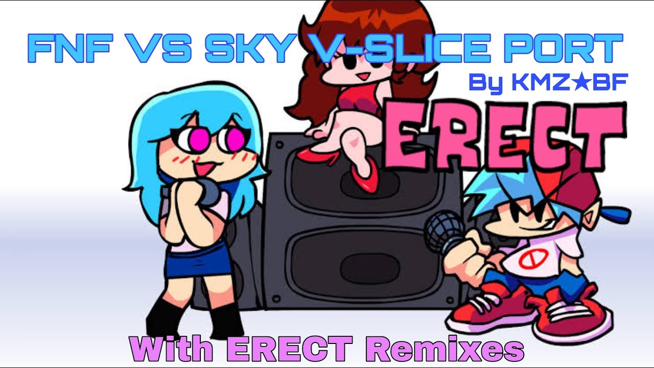 Fnf vs sky v slice port with erect songs high youtube