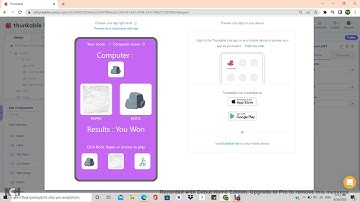 Rock Paper Scissors Game made for @Thunkable   WKD #31 | Idea by @DomhnallOHanlon