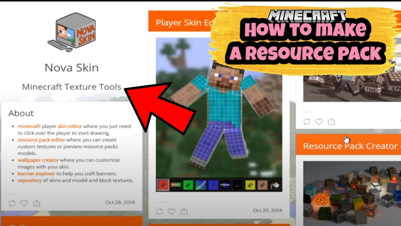 Nova Skin - Minecraft Resource Pack Creator