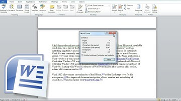 Count Words in a Word Document, Count Characters, Lines And Paragraphs in Word
