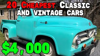 20 Classic Cheapest Cars for sale by Owners Online Now Under $8,000