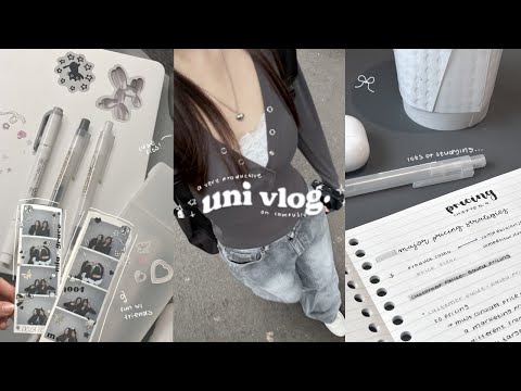 uni vlog 𝜗𝜚 ࣪˖ | productive days as a busy student, study with me, going out w/ friends, cute stores