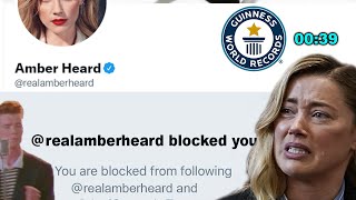 How Fast Can I Get Blocked by Amber Heard - Speedrun (World Record)