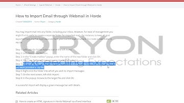 How to Import Email through Webmail in Horde