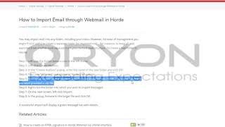 How to Import Email through Webmail in Horde
