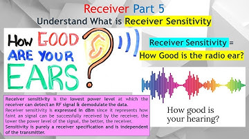 Receiver Sensitivity Explained: Minimum Detectable Signal Level for Recovering the Received Signal.
