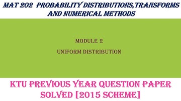 KTU S4 MATHS |MODULE 2 |PREVIOUS YEAR QUESTION PAPER SOLUTIONS| PART 6