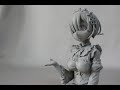 【３度目くらいの正直】レム 上半身だけ作ってみた。(no Painting) Figure created