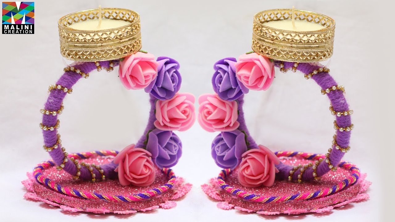 Diwali diya stand / Candle Stand / Best out of waste /#Malinicreation