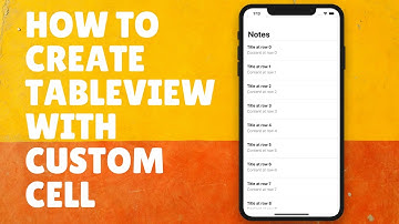 Swift: iOS Notes App  - 2. Creating TableView with Custom Cell